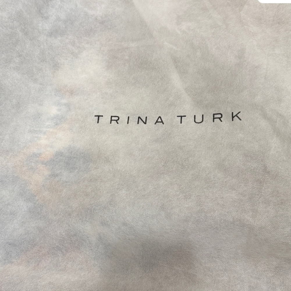 Trina Turk Leather Tote w/ Bamboo Handle - Picture 4 of 5